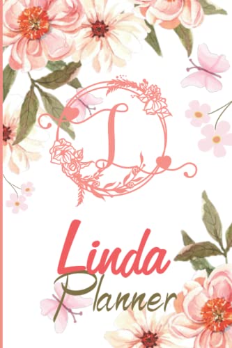 Linda Name Planner | Customized Notebook planner | Customised Gift for Linda: Weekly & Monthly Planner With Notebook Journal | Password Log | Phone ... | Party Planner | Perfect Gift Idea For Linda
