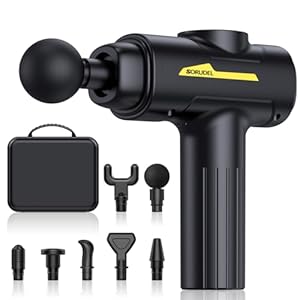 Deity Massage Gun,Massage Gun Deep Tissue for Pain Relief with 7 Massage Heads & 6 Speeds and Carrying Case (Black)