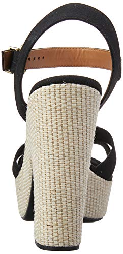 Sandalias Camurca Flex/Tecido Tram London, Vizzano, Feminino, Preto, 37