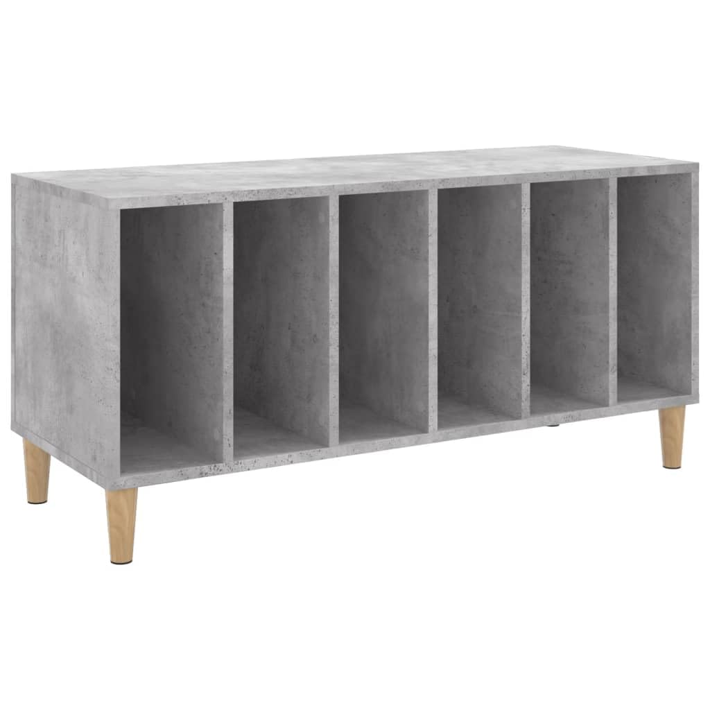 Festnight Porta Dischi Vinile, Libreria per Soggiorno, Mobile da Ingresso, in Legno Multistrato Grigio Cemento 100x38x48 cm