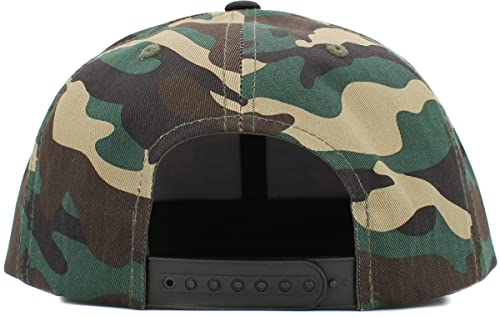 Image of KBETHOS Classic Snapback Hat Blank Cap Underbrim Cotton Wool Blend Flat Visor Adjustable Unisex