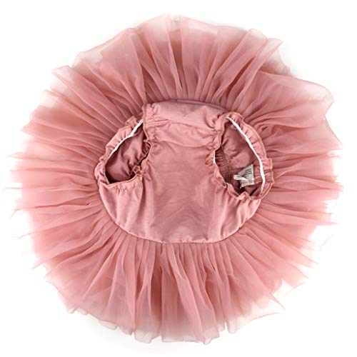 Marrywindix Newborn Baby Girls Tutu Flower Beads Headband Set Ruffles Tulle Skirt With Bow Baby Cotton Bloomers Diaper Cover Photography Prop (6-12 Months) #TOP3