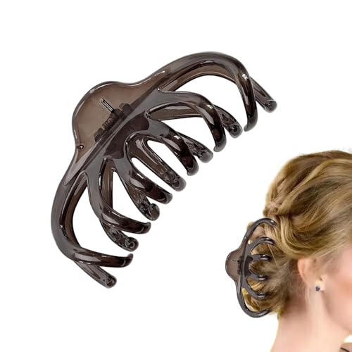 Salyeeluly Pinzas para el pelo de pulpo, pinzas de garra de pulpo para cabello grueso - Abrazadera de mandíbula antideslizante para el cabello,Pasadores de pelo de agarre fuerte, accesorios para el