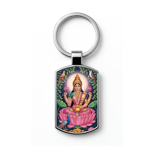 Image of Stylish Metal Keychains with Permanent Glossy Print - Inspirational Quotes & Spiritual Designs - Perfect Key chains for loved ones, Personal Use, Gifts & Return Gifts