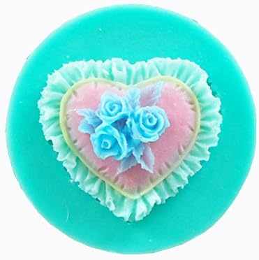 MathildaBaking Collection - Ocean Heart Rose Bouquet Mold Decorations Silicone Mold Silicone Fondant Lace Molds Serie - Christmas Style Fondant and Gum Paste Silicone Mold or Chocolate Silicone Molds Soap Molds Cake Molds