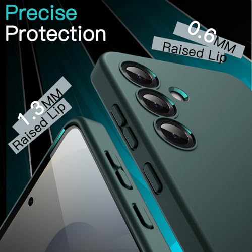Image of JETech Slim Fit Cover TPU Case for Samsung Galaxy S25 5G, Camera Lens Full Protection, Soft TPU Thin Protective Phone Cover with Matte Finish, Shockproof (Midnight Green)