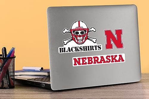 Image of University of Nebraska 9ct Vinyl Sticker Pack - Large Waterproof Decals for Laptops, Water Bottles, Tablets, Scrapbooks, Vehicles & More - Officially Licensed Huskers Designs