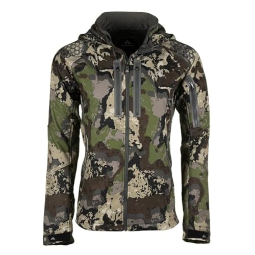 Pnuma Outdoors Unisex Waypoint All-Season Warm Windproof Water-Repellent Quick-Drying Stretchy Durable Hunting Jacket, Caza, Large
