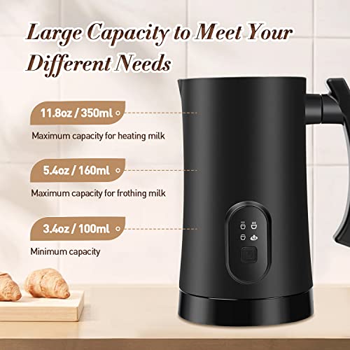 Epazisoh Milk Frother 4-In-1 Automatic Hot And Cold Foam Maker Milk Warmer Electric Milk Steamer For Latte, Cappuccinos, Macchiato, Hot Chocolate Milk - 11.8Oz/350Ml #TOP4