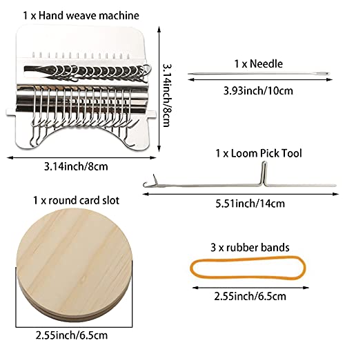 Quirzx Darning Loom Speedweve Type Weave Tool, 14 Hooks Convenient Small Weaving Loom Kit For Beginners Quickly Mending Jeans, Repair Holes, Diy Beautiful Weaving Arts On Clothes Socks #TOP1