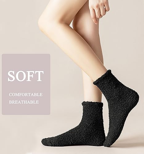 Image of Ginmewrae Fuzzy Socks for Women, Mothers Day Gifts Cozy Warm Fluffy Socks Thick Slipper Socks Birthday Valentine's Day Gifts
