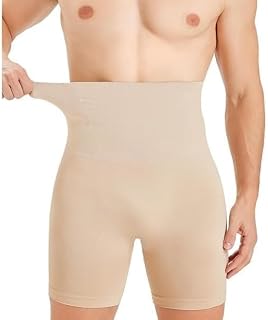 Men Tummy Control Shapewear Shorts High Waist Body Shaper for Men Compression Underwear Seamless Waist Trainer Thigh Slimm... Price In India