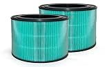 Nispira 3-in-1 HEPA Activated Carbon Filter for Air Purifier | Compatible with LG PuriCare 360 AS330DWR0 AS560DWR0 Part AAFTDT301 | Removes Smoke, Dust, VOCs | 2 Pack