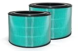 Nispira 3-in-1 HEPA Activated Carbon Filter for Air Purifier | Compatible with LG PuriCare 360 AS330DWR0 AS560DWR0 Part AAFTDT301 | Removes Smoke, Dust, VOCs | 2 Pack