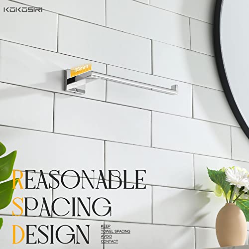 KOKOSIRI Hand Towel Bar Chrome Towel Ring Holder for Bathroom Hardware Organization and Storage Wall Mount Heavy Duty, Polished Stainless Steel B3006CH by KOKOSIRI - Image 7