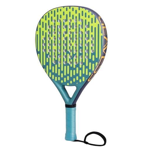 GEAVESS Padel Racket Carbon and Fiberglass Surface and EVA Memory Foam Core for Kids, Junior, Adult