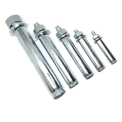 CYILIUEN 20 Stück Dehnschraube M6 x 80 mm Ankerschrauben Verzinkter Rostschutz für Wandbau Befestigen