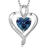 LAVUMO Heart Necklaces for Women 925 Sterling Silver Pendant Jewelry Necklace Silver Rose Gold Love