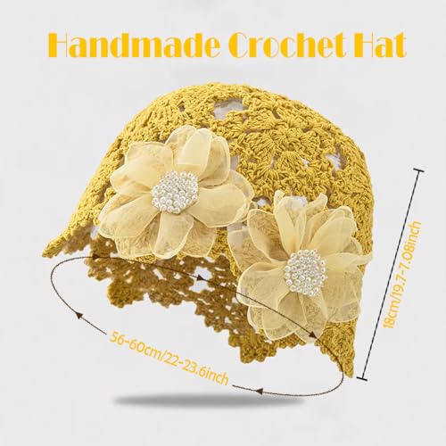 Gorro tejido a mano para mujer en verano miniatura 2