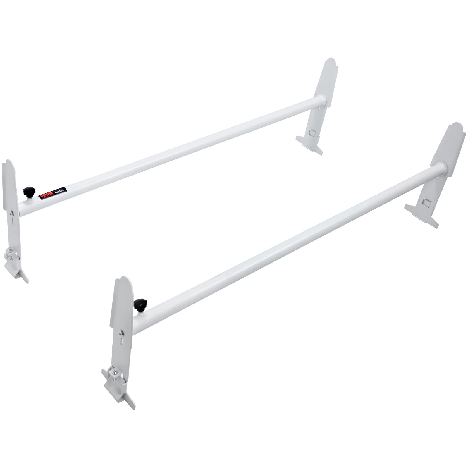 VEVOR Portaequipajes de Techo para Furgoneta 2 Barras Portaequipajes de Acero de Aleación 227 kg Ajustable 120-200 cm para Furgonetas de Tamaño Completo con Canalón Compatible con Chevrolet Express