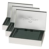 FABER-CASTELL 180011 - Metalletui Art & Graphic leer, passend für 36 Stifte, 1 Stück (Packung mit 3)