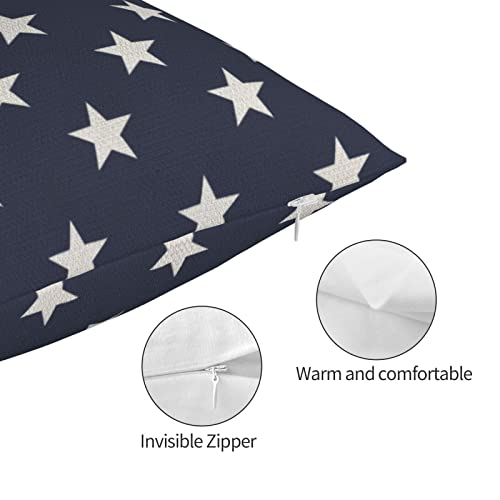 Gohdiwh 4Th Of July Throw Pillow Cover, 12X20 Inch Set Of 2 Red Stripes Blue Stars Patriotic Decorative Outdoor Cushion Cover Memorial Independence Day Pillow Cases Linen Farmhouse For Sofa Couch Bed #TOP5