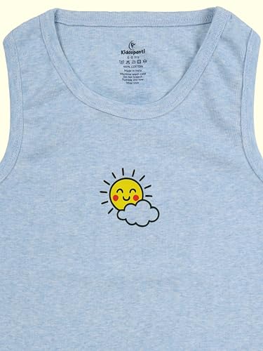 Image of KiddoPanti Boys 100% Cotton Vest Pack of 3 | Cotton 1x1 Rib Knit Sleeveless Innerwear | Soft & Breathable Kids Vest