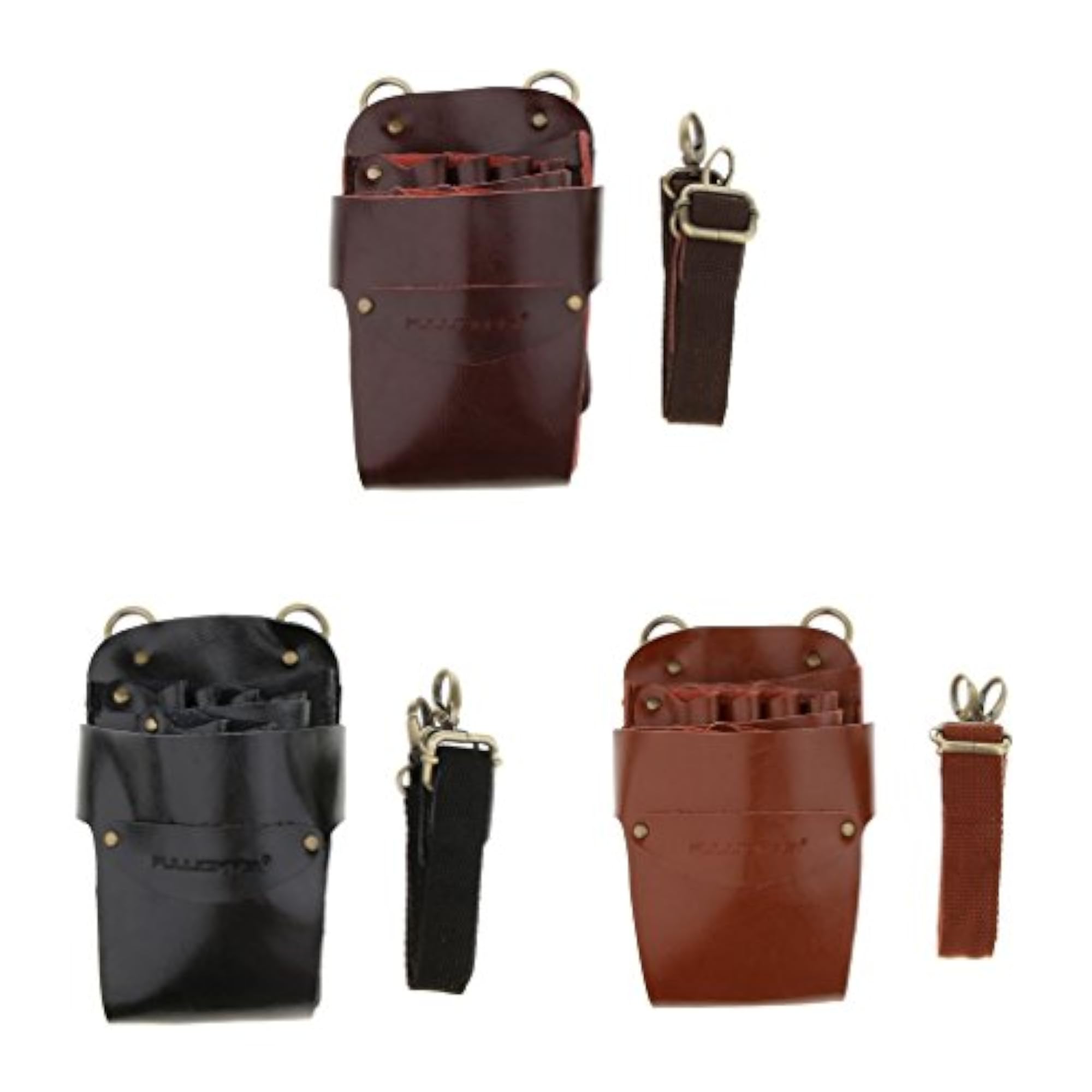 Brown Hairdressing Barber Scissors & Tools Holder Pouch