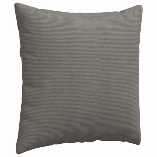 Coussin de canapé velours côtelé gris clair 60x60 cm douceur et cocon - 5