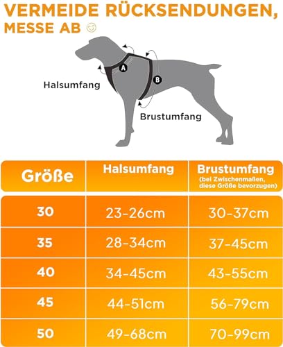 Tierhood - Hundegeschirr für kleine, mittel und große Hunde - [INKL. HALSCLIP] - Geschirr - Sicherheitsgeschirr - Hundegeschirr mittelgroße - Hunde Geschirr - Zuggeschirr