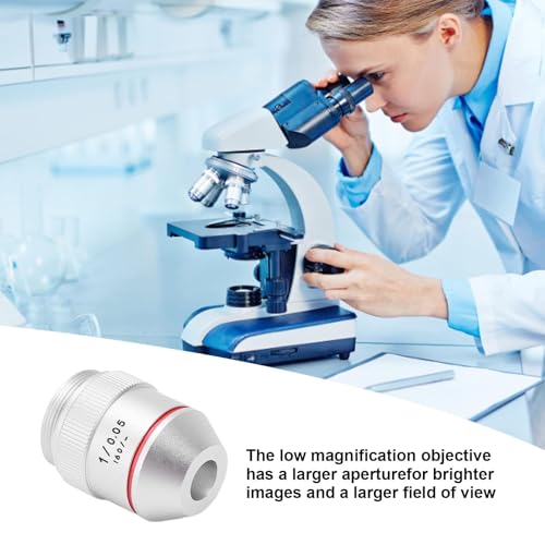 1x Mikroskopobjektiv, professionelles achromatisches Mikroskopobjektiv mit RMS-Gewinde 1x 195 Achromatisches Objektiv Achromatisches Mikroskopobjektiv Für Optische Instrumente Umrüstobjektiv