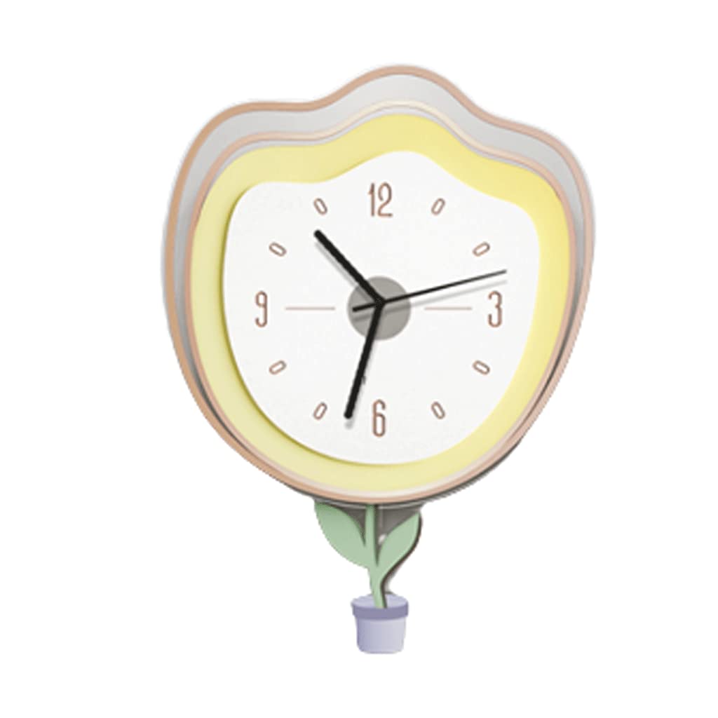 TYUHDUYUR Colorful Wall Clock Silent Non Ticking Simple Modern Wall Clock Sweep Movement Wall Clocks for Living Room Decor-Battery Operated for Office ()