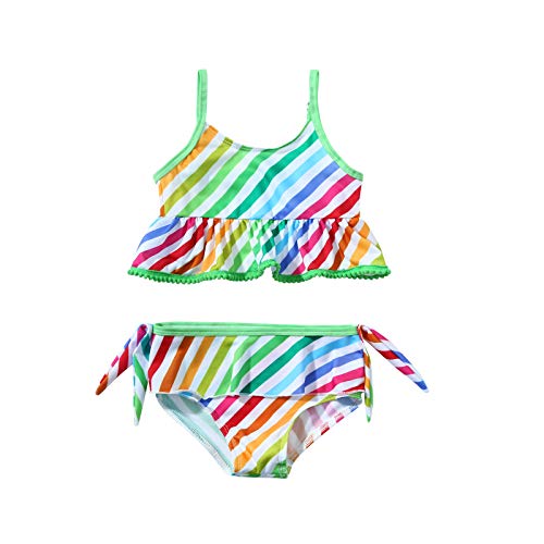 Toddler Baby Kids Girls Two-Piece Mermaid Swimwear Swimsuit Bathing Suit Set Summer Swim Wear(Multicolor,3-4 Years)