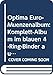 Produktbild Optima Euro-Münzenalbum: Komplett-Album im blauen 4-Ring-Binder aus Kunststoff inkl. 5 Hüllen Optima M 40 (für 15 komplette EURO-Kursmünzensätze). ... EURO-Zeichen auf dem Albumdeckel