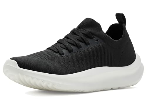 Clarks Women's Solevana Lace Sneaker, Black, 7.5
