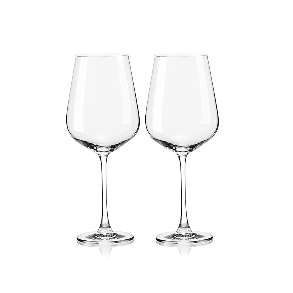 Zuverlässige Rotweingläser, transparent, großes Weinglas für Rotwein, Stielgläser, 2 Stück, 650 ml (Farbe: A)