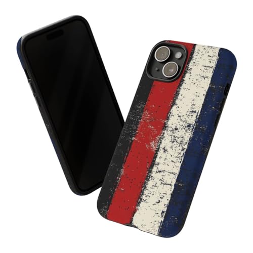 Coque iPhone 15 Plus motif rayures verticales style noir vieilli