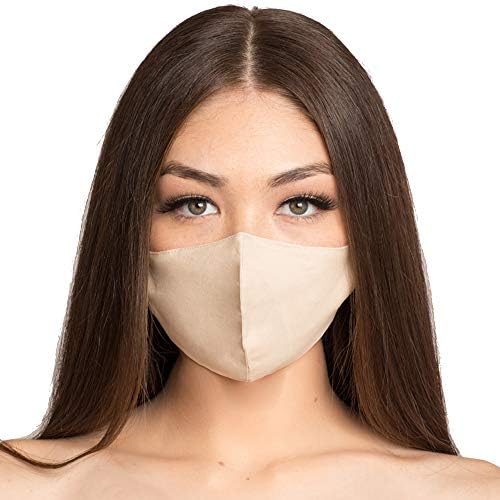 Breathable Linen Kids Face Mask | Double Layer with 100% Cotton Lining & Filter Pocket | Reusable & Washable (Nude Linen)