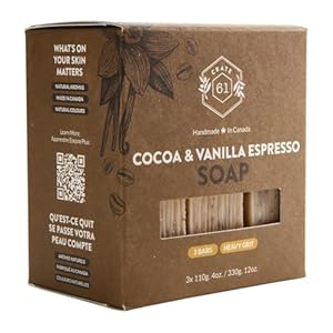 Handmadeincanadaplantbasedcoldprocessnaturalbarsoapforfacebodywithpremiumessentialoilseucalyptuspeppermintformenwomen3packcocoavanillaespresso Urban Country Home Decor Handmade in canada plant based cold process natural bar soap for face body with premium essential oils eucalyptus peppermint for men women 3 pack cocoa vanilla espresso urban country home decor