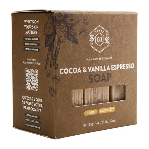 Handmadeincanadaplantbasedcoldprocessnaturalbarsoapforfacebodywithpremiumessentialoilseucalyptuspeppermintformenwomen3packcocoavanillaespresso Urban Country Home Decor Handmade in canada plant based cold process natural bar soap for face body with premium essential oils eucalyptus peppermint for men women 3 pack cocoa vanilla espresso urban country home decor