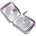 Siveit CD Case, 40 Capacity CD/DVD Case Holders Wallet Hard Plastic DVD Disc Cases Storage Binder for Car Home Office Travel (Purple)