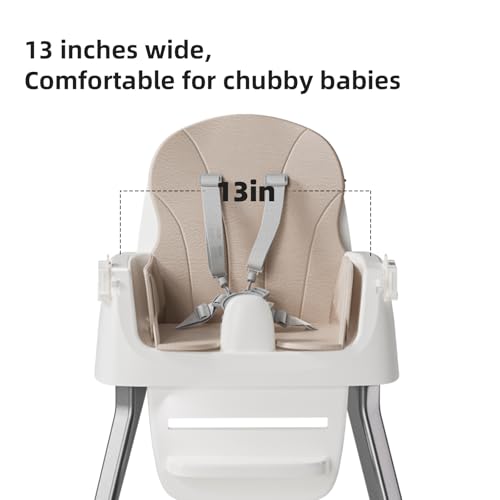 Portable Baby Highchair for Months Infants and Toddlers with 5 Point Harness Convertible Comfortable