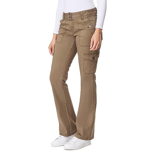 WallFlower Feisty Curvy Cargo Flare Jeans (Juniors)