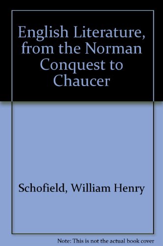 English literature from the Norman Conquest to ... 0837141001 Book Cover