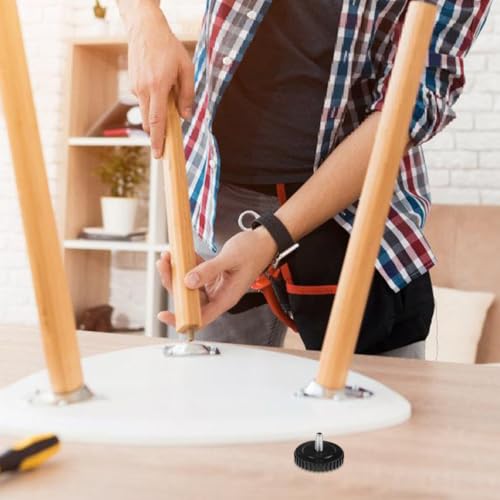 Image of balacoo Anti Slip Chair Pads with Shock Absorber 12 Pack M8 Screw Table Feet Levelers Pe Material Furniture Floor Protectors 1.96X1.96X1.18 Inch for Home and Garden