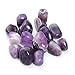 Bingcute Brazilian Tumbled Polished Natural Amethyst Stones 1/2 Ib for Wicca, Reiki, and Energy Crystal Healing (Amethyst)
