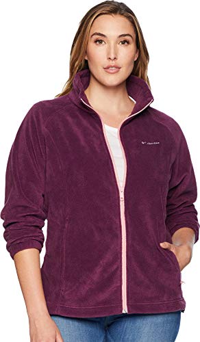 Columbia Women's Plus Size Benton Springs Fleece Jacket, Purple Dahlia/Rosewater, 1X