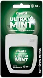 Dentil - Fio Dental Fita Ultra Mint 90m Encerado c/Estojo e Cortador