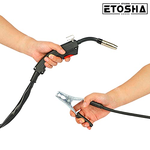 Etosha Mig Welder 160A Portable Welding Machine, Flux Core Wire Gasless Automatic Wire Feeding Welders, 110V Ac Wire Feed Welder With Welding Gun, Grounding Clamp, Input Power Adapter Cable And Brush #TOP3