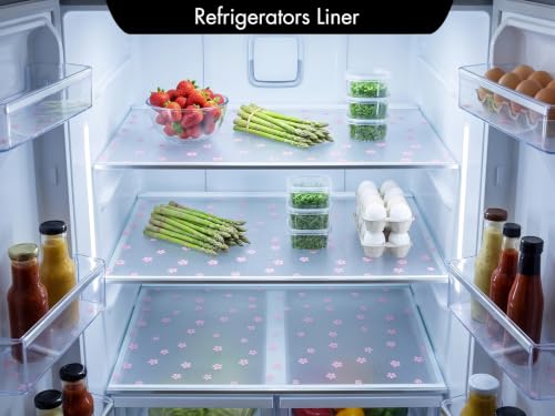 Image of Porslin Shelf Liner for Kitchen Cabinets & Drawers, 45cm x 5m Non-Adhesive Waterproof EVA Mat, Non-Slip Washable & Food-Safe Liner with Modern Pattern for Cupboard, Refrigerator, Dresser Wardrobe SL09
